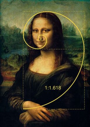 The golden ratio is applied to the Mona Lisa