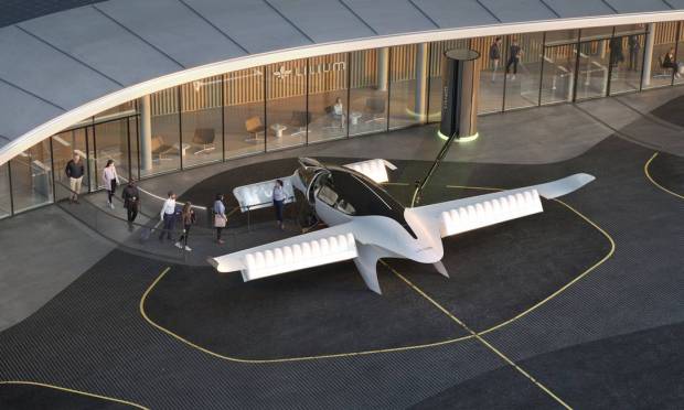 A simulation of boarding the Lilium, an electric flying vehicle that seats six passengers and one pilot.  Takeoff is vertical, like a helicopter.  Azul wants to operate it in Brazil from 2025 for short trips, such as between São Paulo and Guaruja or Rio and Paraty.  Photo: Reproduction / Disclosure