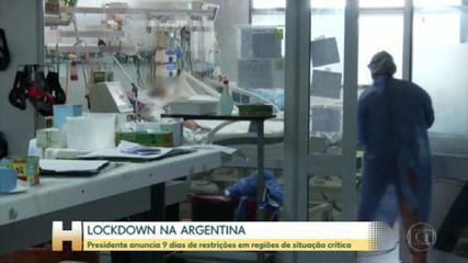 Argentine President Alberto Fernandez announced a strict nine-day quarantine