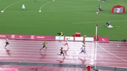 Ricardo Gomez de Mendonca finished second in the second round of the 200m T37, while Christian Gabriel finished fifth - Paralympic Games Tokyo
