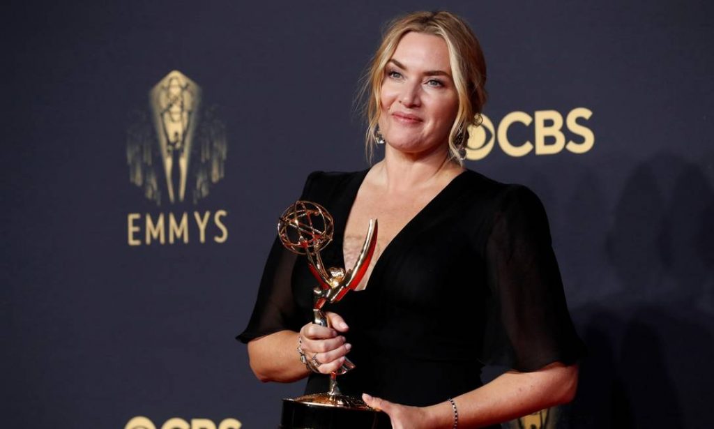 Kate Winslet with Best Actress, Miniseries Award for "Mary of Easttown" Photo: Mario Anzoni/Reuters