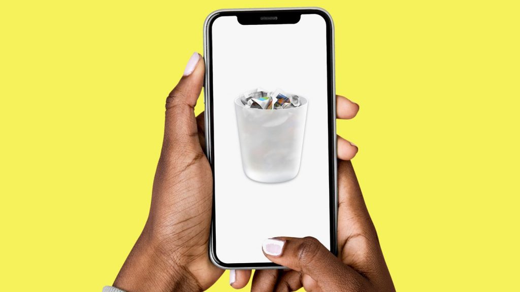 Where is the iPhone trash can?