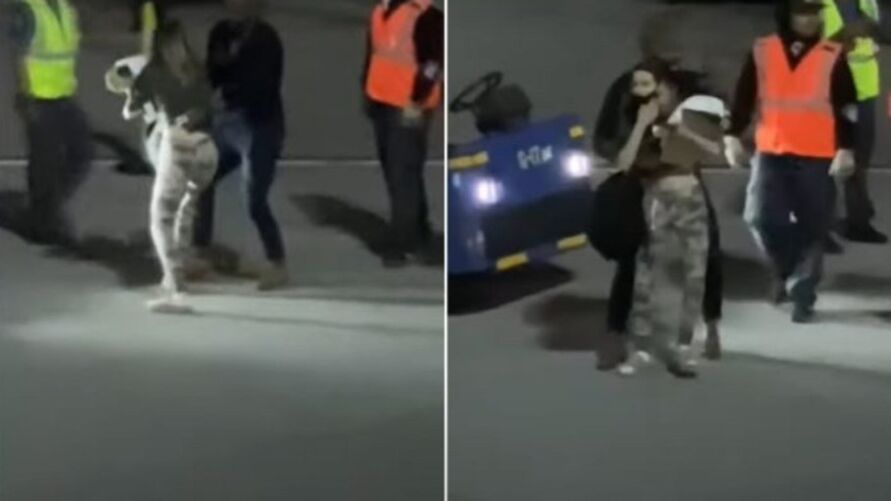 Video: A woman invades the runway and tries to stop the plane |  world news |  Online Diary