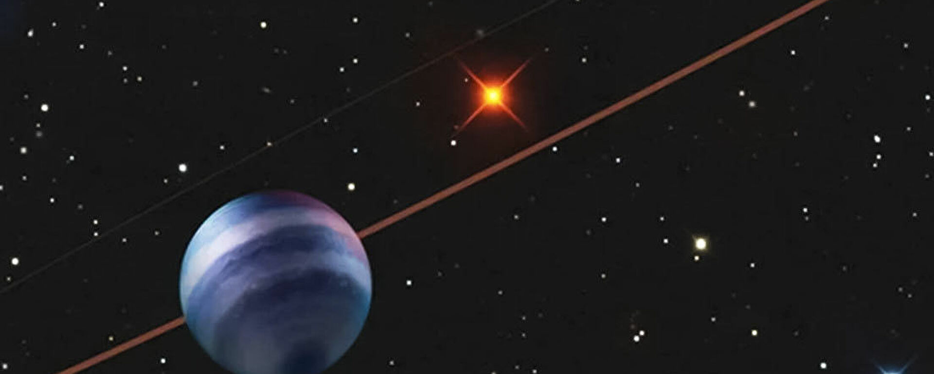 Artist's view of the exoplanet COCONUTS-2b orbiting the dwarf star COCONUTS-2 - Sputnik Brasil, 1920, 01.08.2022