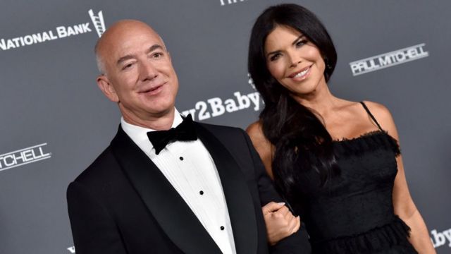 Amazon owner Jeff Bezos with girlfriend Lauren Sanchez