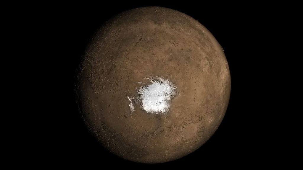 Study reveals the flow of glaciers at the south pole of Mars