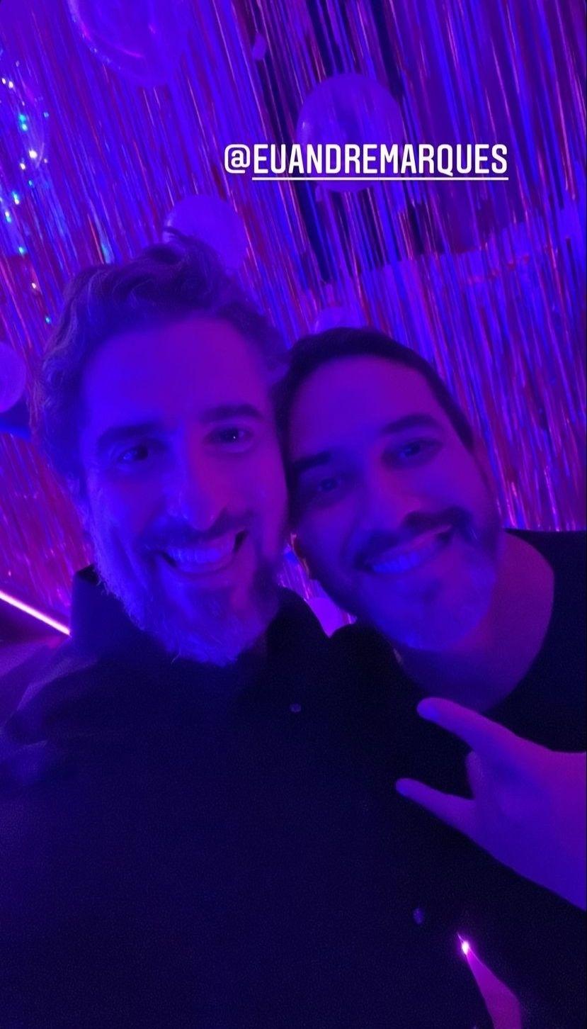 Marcos Millon and Andre Marquez at Boninho and Ana Furtado's daughter's party - Reproduction / Instagram