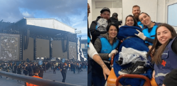A woman gives birth at the Metallica party in Curitiba