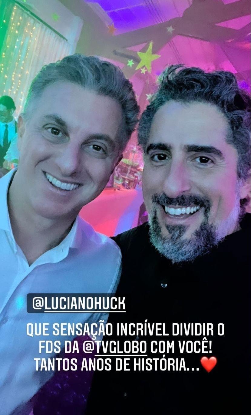 Luciano Hack and Marcos Millon at Boninho and Ana Furtado's daughter's party - Reproduction / Instagram