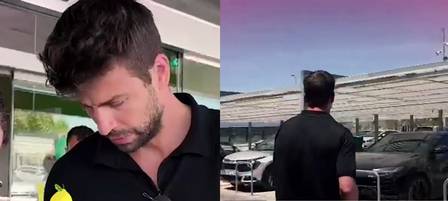 Pique did not like a reporter's question as he left the airport
