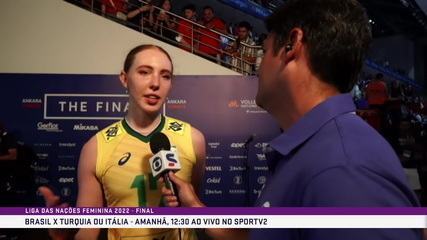 Julia Bergmann highlights team unity and celebrates Brazil's qualification to the final