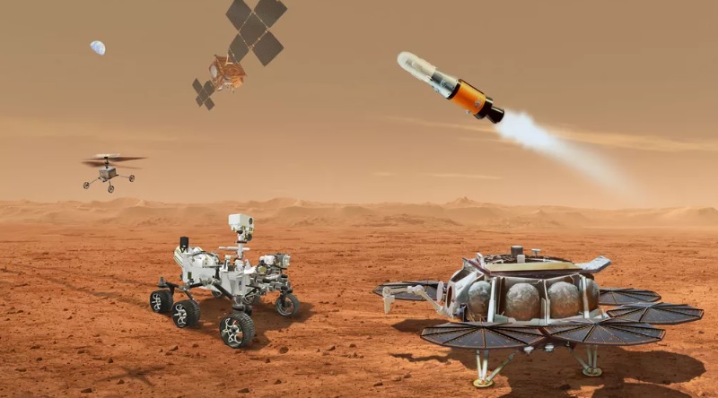 Nasa anuncia helicópteros na missão para trazer amostras de Marte em 2033