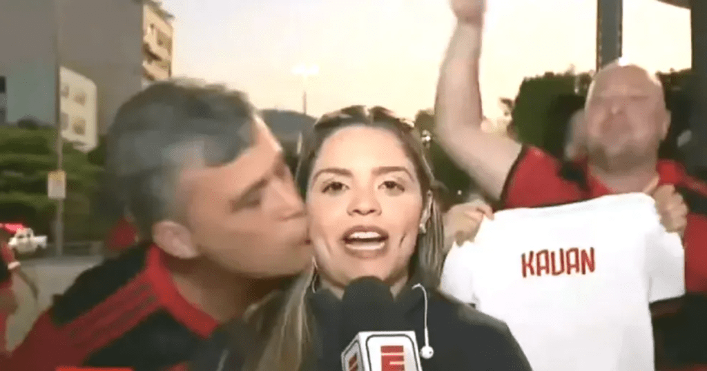 Kissing an ESPN reporter is harassment, not a 'brotherly kiss'