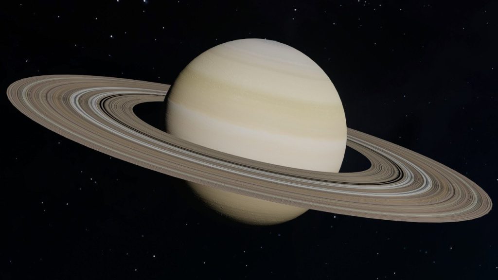 Imagem projetada de Saturno