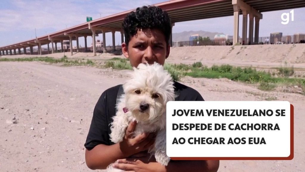 Young Venezuelan immigrant says goodbye to dog before crossing US border |  the world