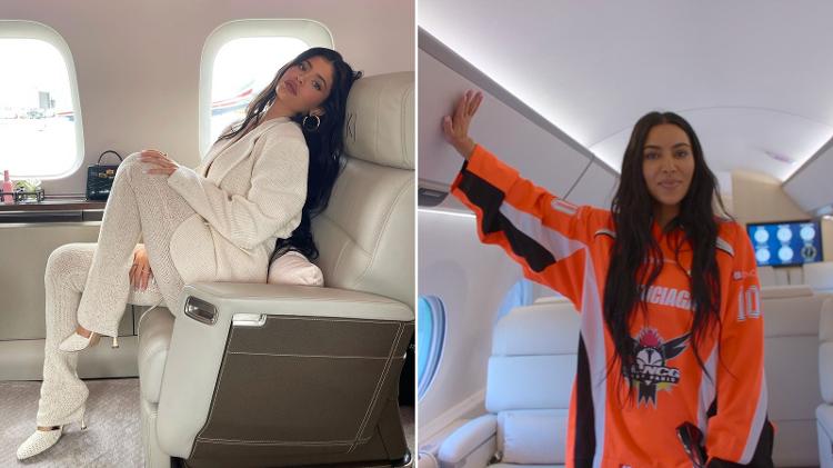 Kylie Jenner and Kim Kardashian standing on their private planes - Editing / Cloning - Editing / Cloning