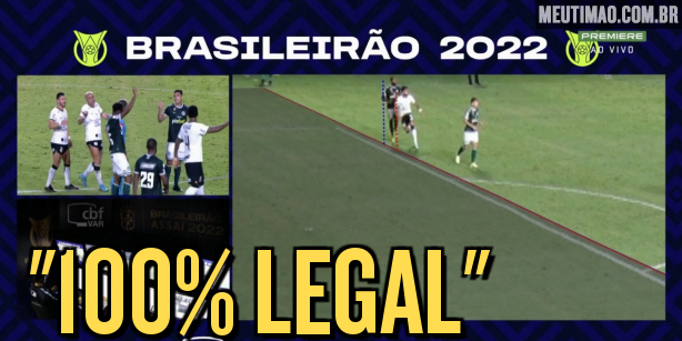 The VAR has the first impression of a legal attempt at the disallowed Corinthians goal;  understand