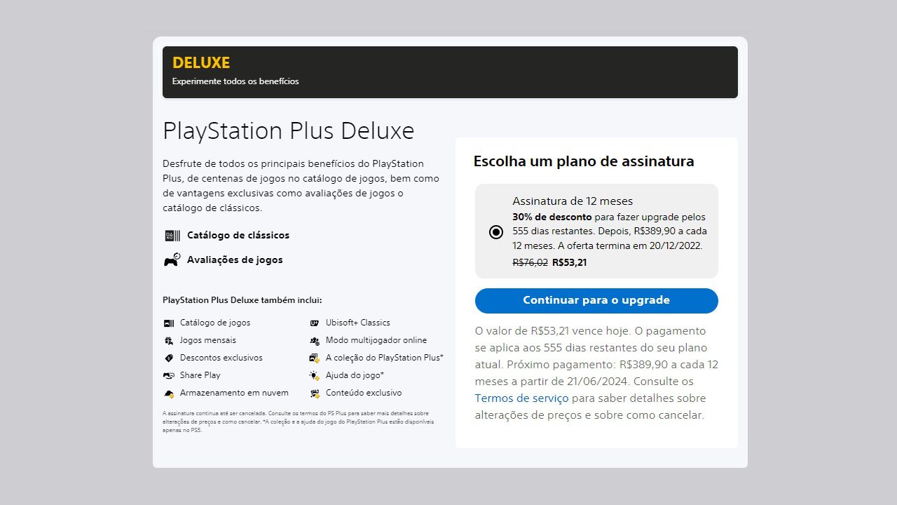 PS Plus Deluxe web browser discount