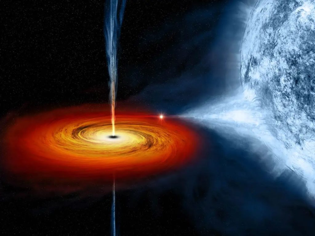 The black hole is photographed at the moment it is devouring a star